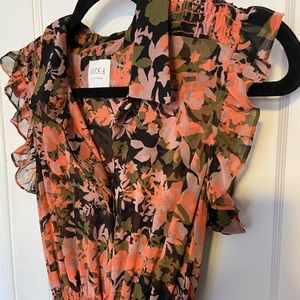 MISA Los Angeles Trina sleeveless shirt dress maxi